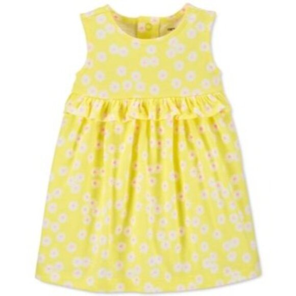 Carters Just One You 2-Piece Yellow Floral Baby Dress & Bloomers Newborn - Picture 2 of 3